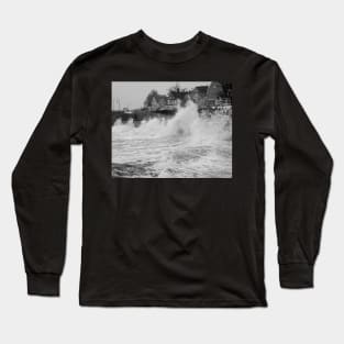 A slight splash on the Lynn Waterfront Lynn MA Storm Long Sleeve T-Shirt